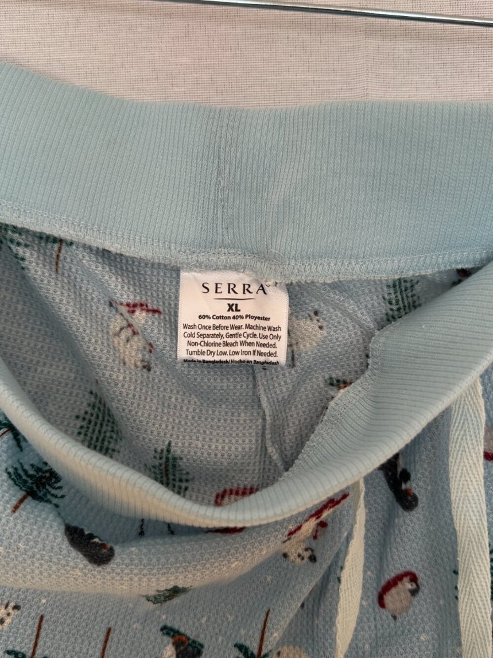 SERRA LADIES 2-PIECE PAJAMAS SET LONG SLEEVES PANTS W/ELASTIC WAISTBAND SIZE XL - Picture 10 of 12